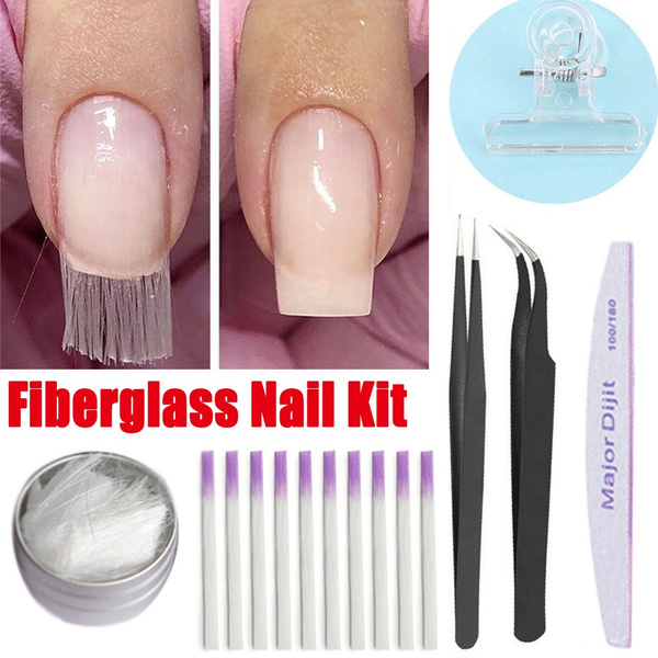 Buy Non Woven Fiberglass Nail Silk Precut 2 Sheet Wrap Extension Nail  Repair Tool UV Gel Fiber Tip Full Nails Online in India - Etsy